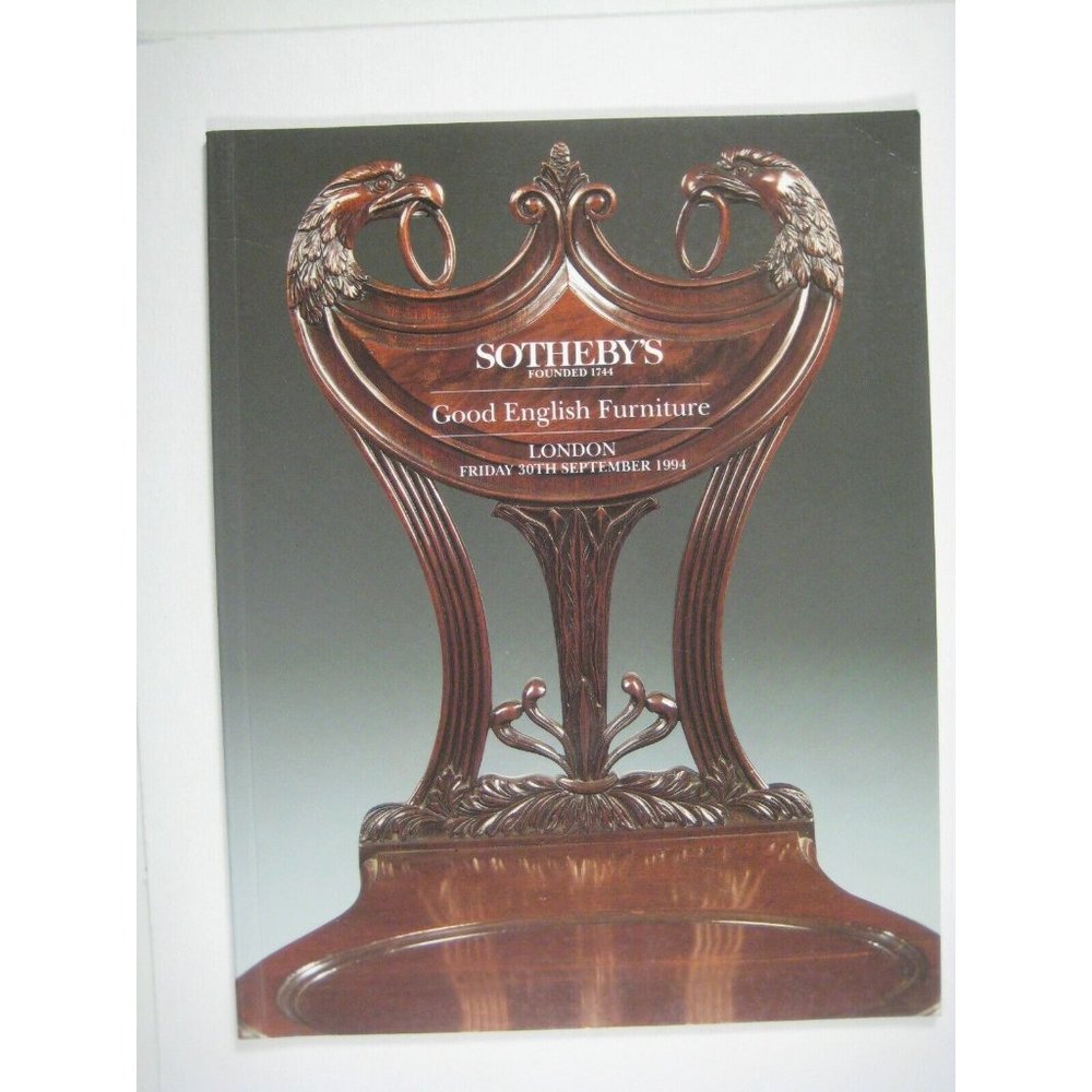 Sotheby's Auction Catalog Estate Good English Furniture 1994 London LN4581